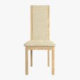 Saylor Dining Chair - Set of 2 - High Back - Natural Fabric - Oak