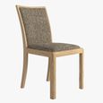 Saylor Dining Chair - Set of 2 - Low Back - Grey Fabric - Oak