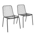 Caden Dining Chair - Set of 2 - Black Metal Wire - C025001UK