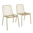 Caden Dining Chair - Set of 2 - Gold Metal Wire - C025013UK