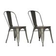 Fusion Dining Chair - Set of 2 - Gun Metal - C001105UK