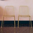 Caden Dining Chair - Set of 2 - Gold Metal Wire - C025013UK