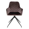 Clearance - Harbo Dining Chair - Set of 2 - Light Brown - Velvet Fabric - Swivel - FSS17316