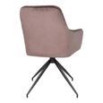 Clearance - Harbo Dining Chair - Set of 2 - Light Brown - Velvet Fabric - Swivel - FSS17316