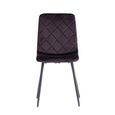 Bella Dining Chair - Set of 2 - Cross Stitched - Aubergine Velvet