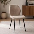 Conway Dining Chair - Set of 2 - Stone Fabric
