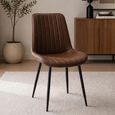 Pomona Dining Chair - Set of 2 - Antique Tan Faux Leather