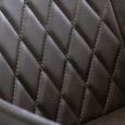 Amber Dining Chair - Set of 2 - Dark Brown Faux Leather