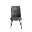 Amber Dining Chair - Set of 2 - Grey Faux Leather