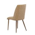 Amber Dining Chair - Set of 2 - Taupe Faux Leather