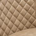 Amber Dining Chair - Set of 2 - Taupe Faux Leather