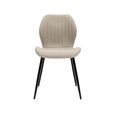 Davis Dining Chair - Set of 2 - Stone Faux Leather