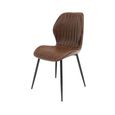 Fontana Dining Chair - Set of 2 - Antique Tan Faux Leather