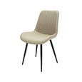 Richmond Dining Chair - Set of 2 - Stone Faux Leather