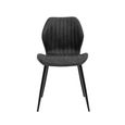 Sheldon Dining Chair - Set of 2 - Charcoal Faux Leather