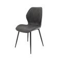 Sheldon Dining Chair - Set of 2 - Charcoal Faux Leather