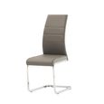 Soho Dining Chair - Set of 2 - Chrome Cantilever - Grey Faux Leather