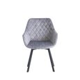 Viola Swivel Dining Chair - Set of 2 - Silver Fabric