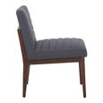 Brando Dining Chair - Set of 2 - Charcoal Grey Fabric with Oak Legs
