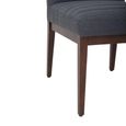 Brando Dining Chair - Set of 2 - Charcoal Grey Fabric with Oak Legs