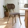 Cebu Dining Chair - Grey Wash - Padded - Elm Wood
