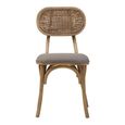Cebu Dining Chair - Grey Wash - Padded - Elm Wood