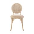 Cebu Dining Chair - White Wash - Padded - Elm Wood