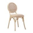 Cebu Dining Chair - White Wash - Padded - Elm Wood