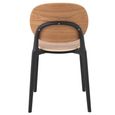 Basic Dining Chair - Set of 2 - Fineer Natural and Black - Synthetic