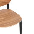 Basic Dining Chair - Set of 2 - Fineer Natural and Black - Synthetic