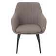 Miles Dining Armchair - Set of 2 - Grey - Fabric and Metal