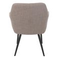 Miles Dining Armchair - Set of 2 - Grey - Fabric and Metal