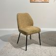 Tess Dining Chair - Set of 2 - Honey - Fabric and Metal