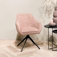 Thomas Swivel Dining Armchair - Set of 2 - Brique - Fabric and Metal