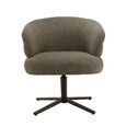 Blake Swivel Dining Chair - Set of 2 - Curved Back - Desert - Fabric and Metal