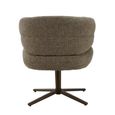 Blake Swivel Dining Chair - Set of 2 - Curved Back - Desert - Fabric and Metal