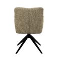 Tara Swivel Dining Armchair - Set of 2 - Beige - Fabric and Metal
