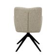 Tara Swivel Dining Armchair - Set of 2 - Sand - Fabric and Metal