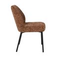 Tess Dining Chair - Set of 2 - Bordeaux - Fabric and Metal