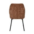 Tess Dining Chair - Set of 2 - Bordeaux - Fabric and Metal