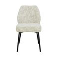 Tess Dining Chair - Set of 2 - Cream - Fabric and Metal