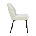 Tess Dining Chair - Set of 2 - Cream - Fabric and Metal