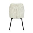 Tess Dining Chair - Set of 2 - Cream - Fabric and Metal