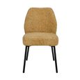 Tess Dining Chair - Set of 2 - Honey - Fabric and Metal