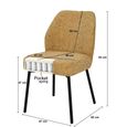 Tess Dining Chair - Set of 2 - Honey - Fabric and Metal