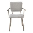 Brix Finn Dining Armchair - Set of 2 - Beige - Fabric and Metal