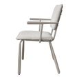 Brix Finn Dining Armchair - Set of 2 - Beige - Fabric and Metal