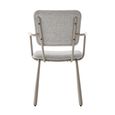 Brix Finn Dining Armchair - Set of 2 - Beige - Fabric and Metal