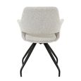 Capp Swivel Dining Armchair - Set of 2 - Beige - Fabric and Metal