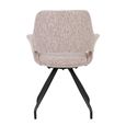 Capp Swivel Dining Armchair - Set of 2 - Blossom - Fabric and Metal
